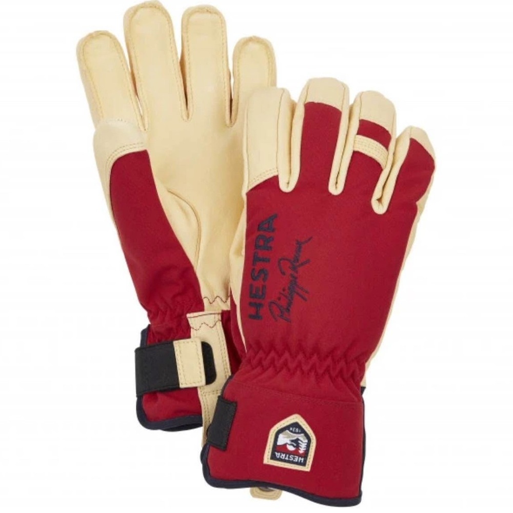 Hestra Phillip Raoux Ecocuir Red Gloves